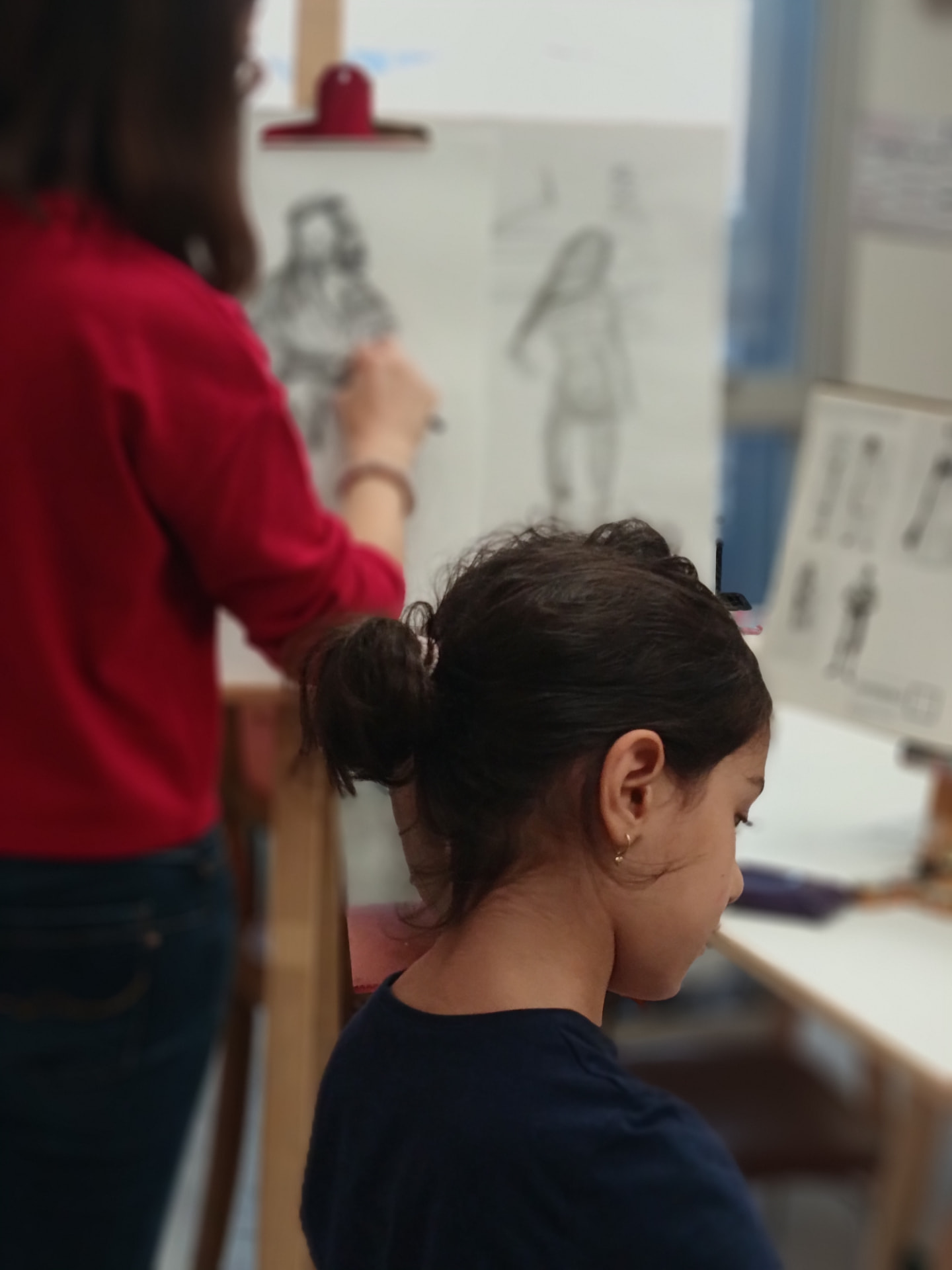 Séance de dessin d'après modèle à l'atelier Narin'Art
