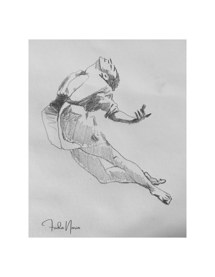 Repos — dessin au crayon — œuvre de Emma Monnier alias Frida Narin