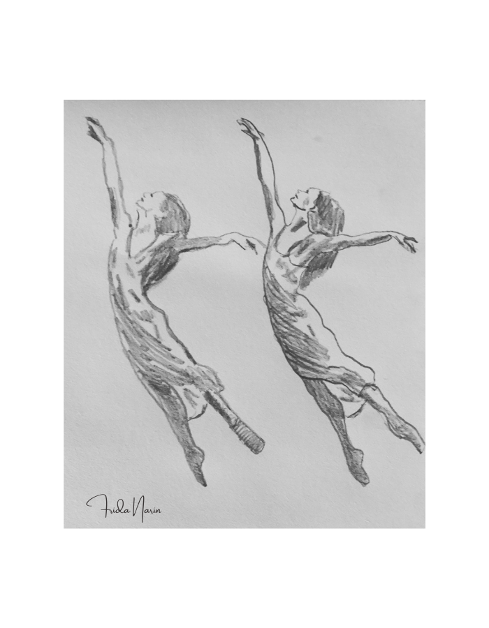 Envol — dessin au crayon — œuvre de Emma Monnier alias Frida Narin